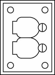 Round Electrical Box Cover: Brass